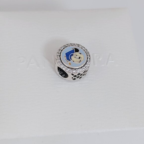 Pandora Mickey Graduation Class of 2024 Charm Button Exclusive Bead Pendant S925 - Picture 7 of 7